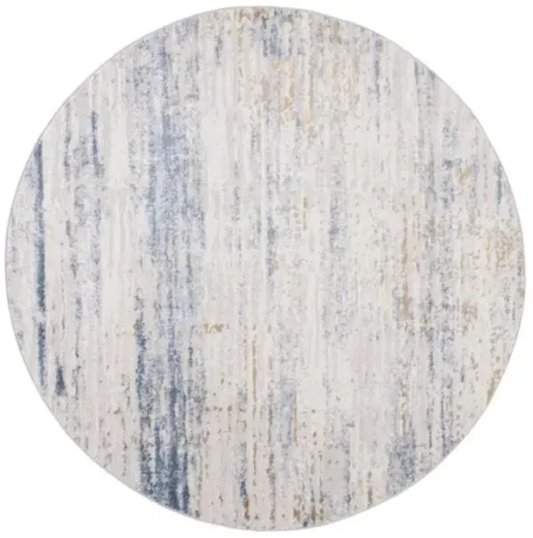 PALMA 342 Blue 6'-7' X 6'-7' Round Round Rug