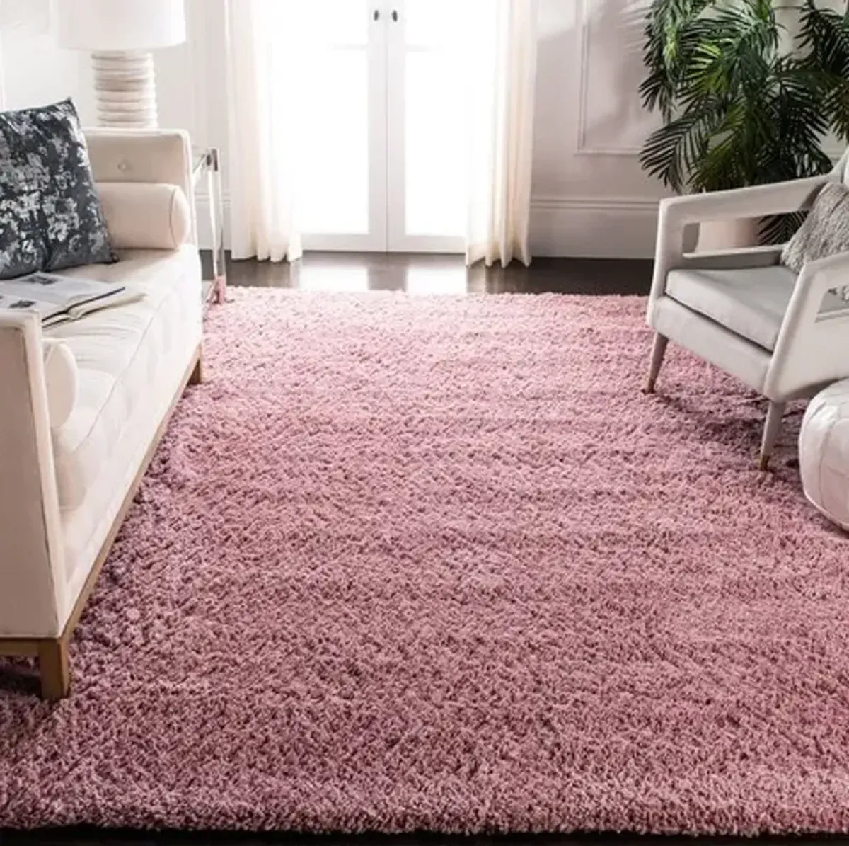 FONTANA SHAG 800 Pink 6'-7' X 9' Medium Rectangle Rug