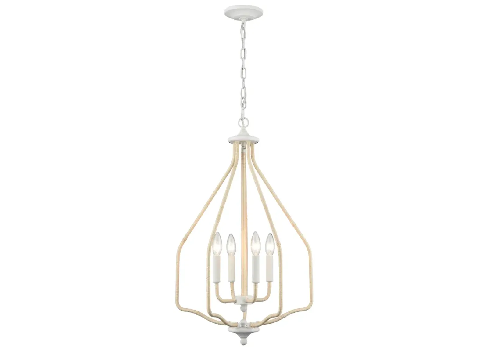 Breezeway 17.75'' Wide 4-Light Pendant - White Coral