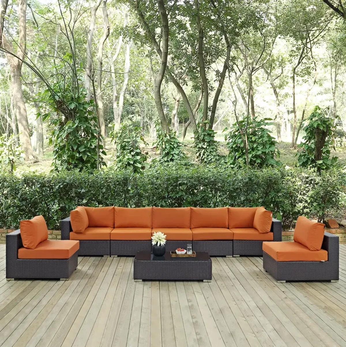 Convene 8 Piece Outdoor Patio Sectional Set