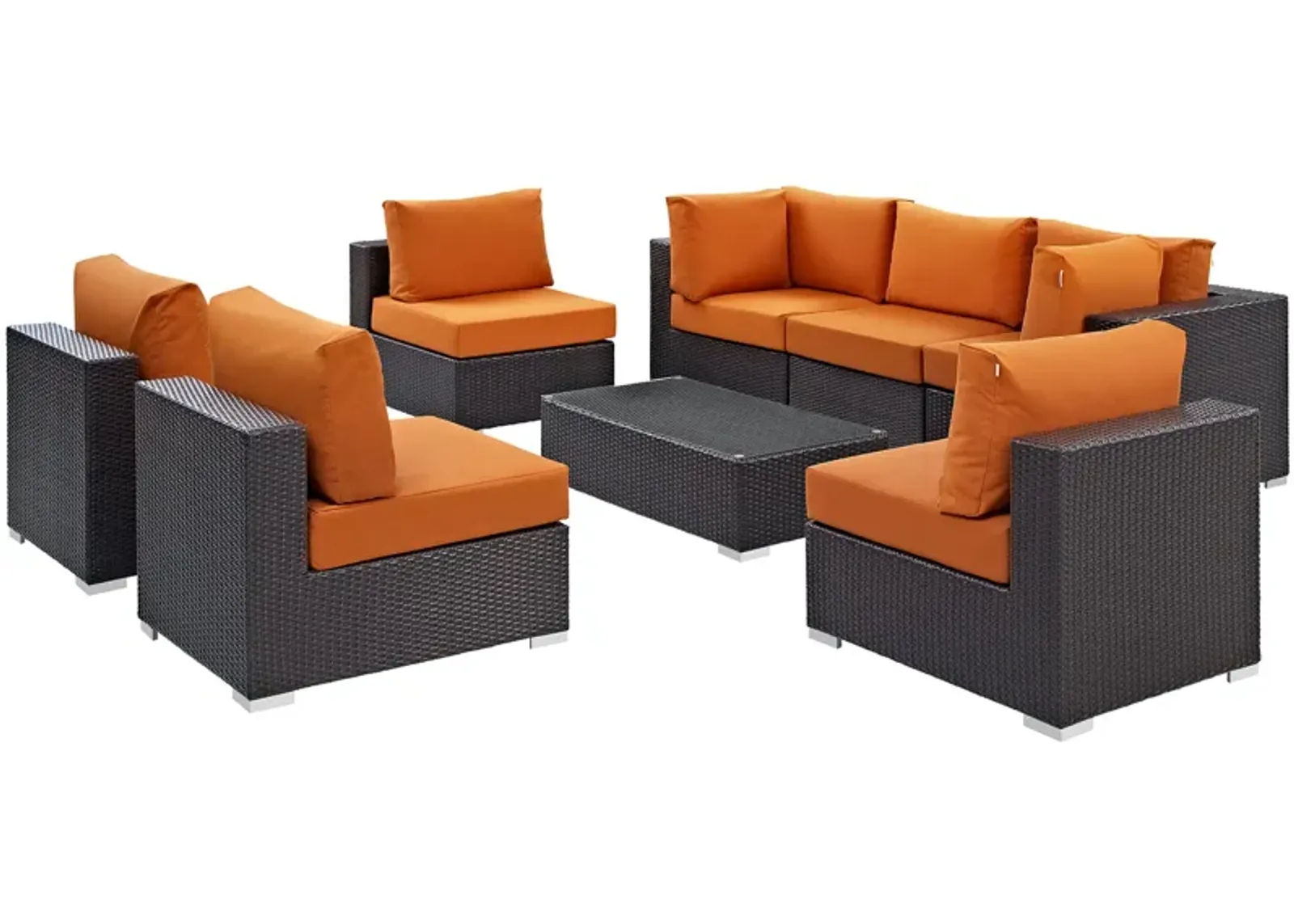 Convene 8 Piece Outdoor Patio Sectional Set