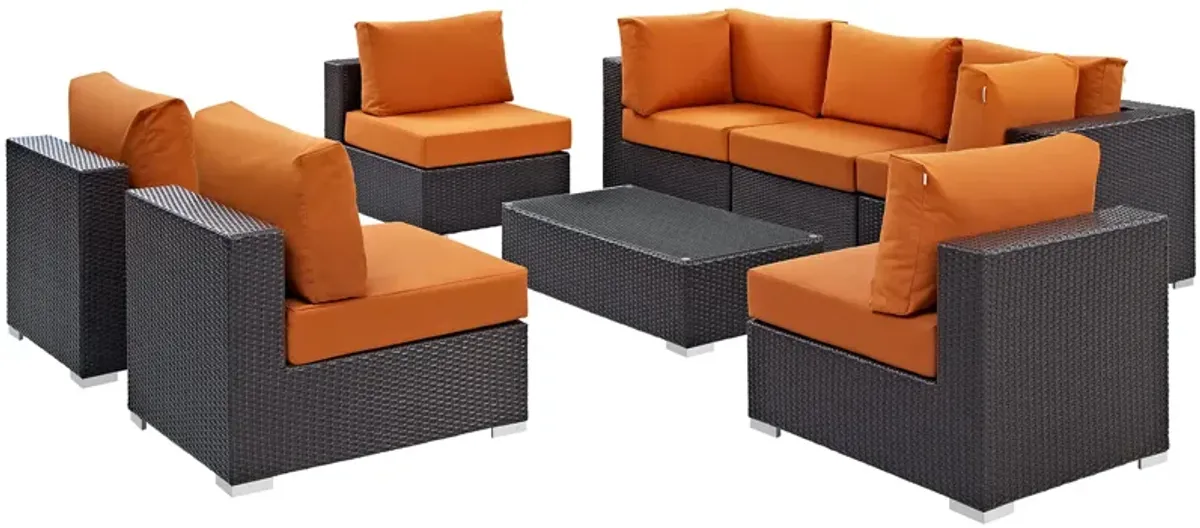 Convene 8 Piece Outdoor Patio Sectional Set