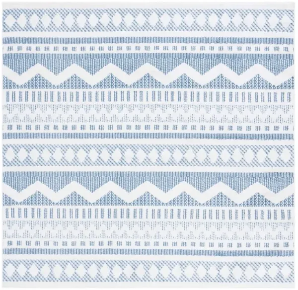 ALAMO 716 Blue 6'-7' X 6'-7' Square Square Rug