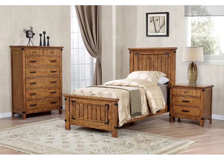 Brenner Panel Bedroom Set Rustic Honey