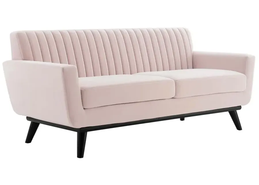 Engage Channel Tufted Performance Velvet Loveseat