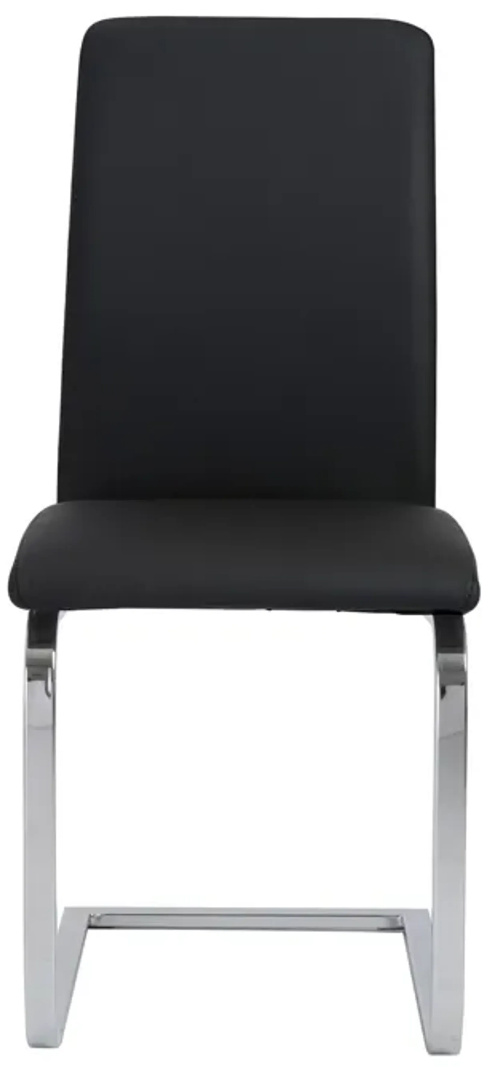 Cinzia Dining Chair in Black with Chrome Legs - Set of 2