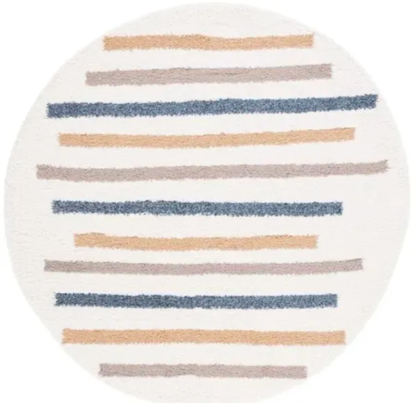CALICO SHAG 110 Beige  6'-7' X 6'-7' Round Round Rug