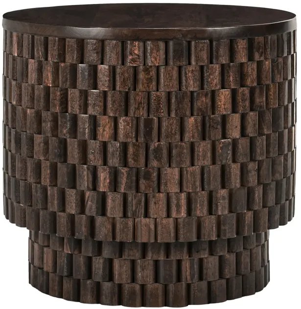 Norwood 25" Round End Table in Brown