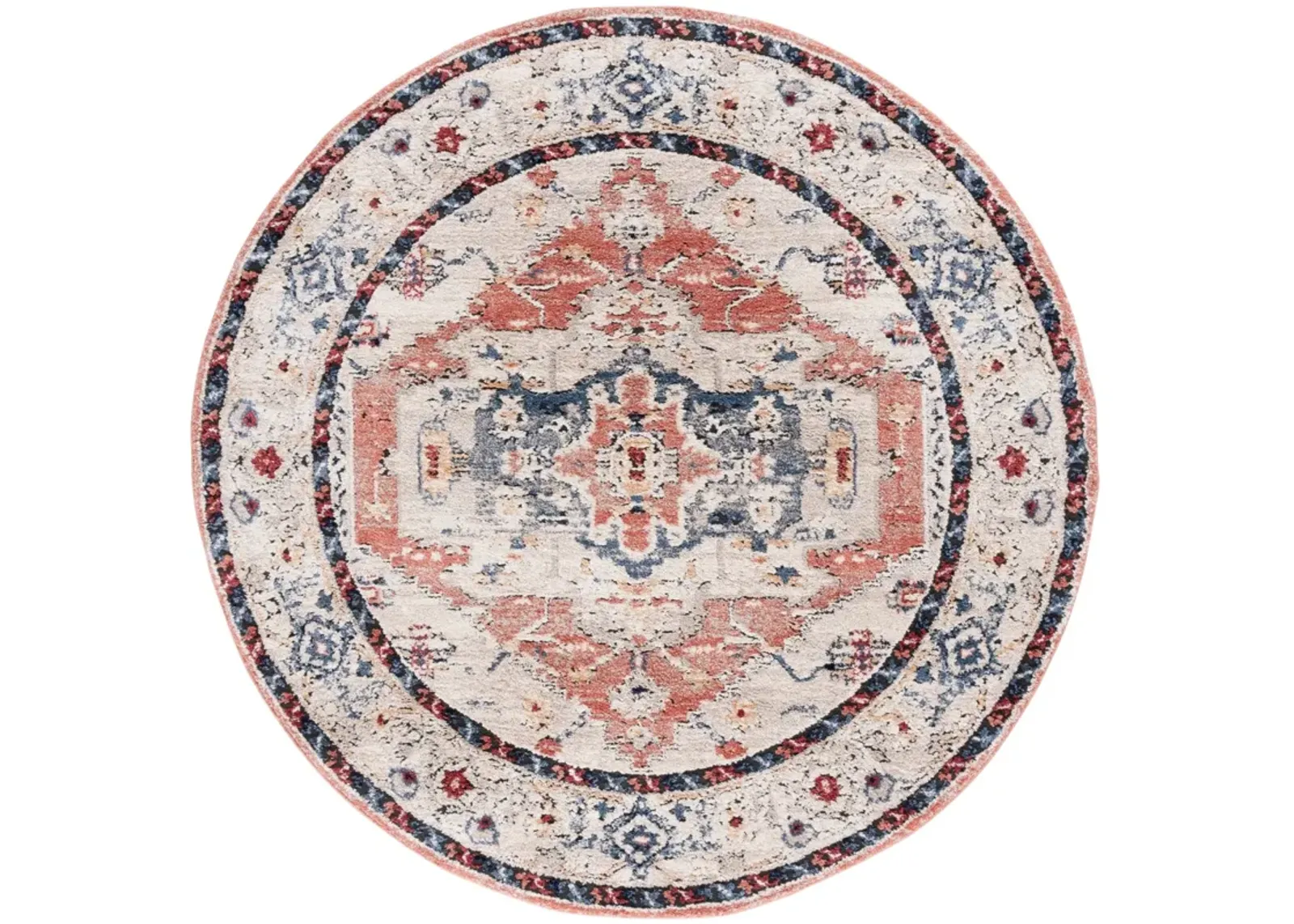 LUNA 102 IVORY  6'-7' x 6'-7' Round Round Rug