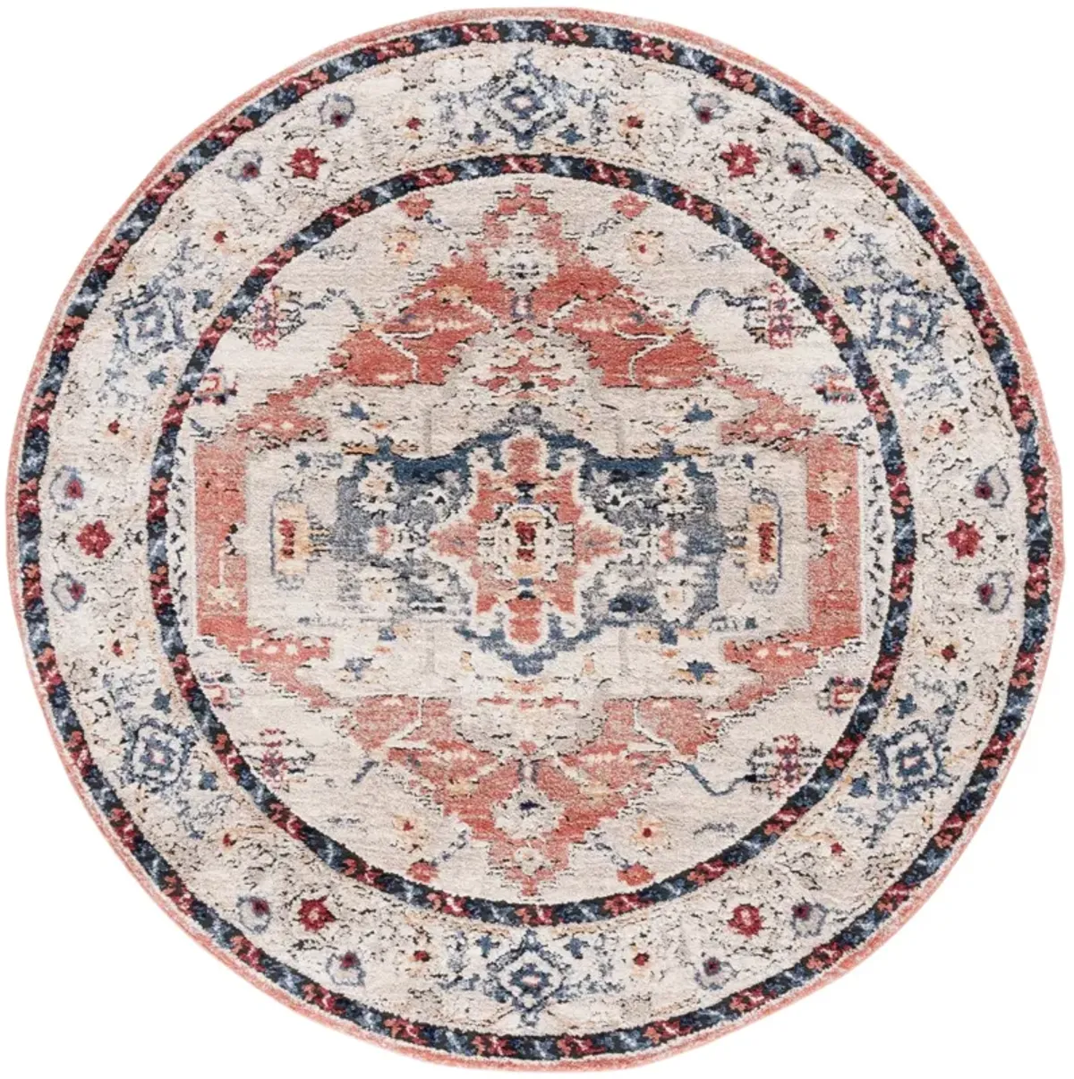 LUNA 102 IVORY  6'-7' x 6'-7' Round Round Rug