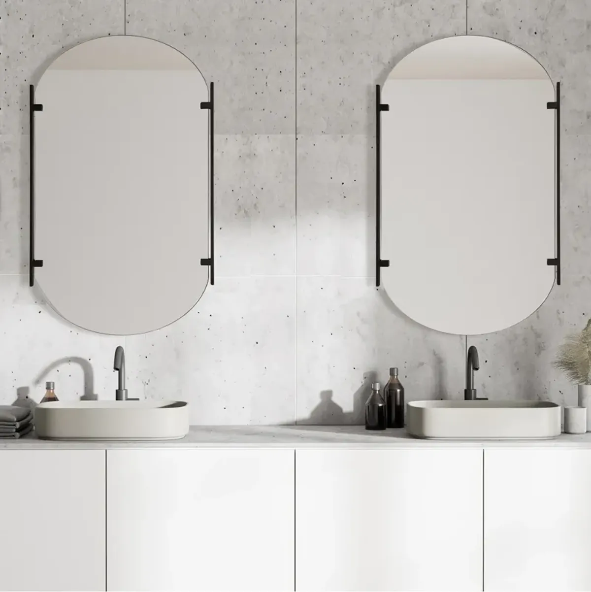 Satin Black Wall Mirror