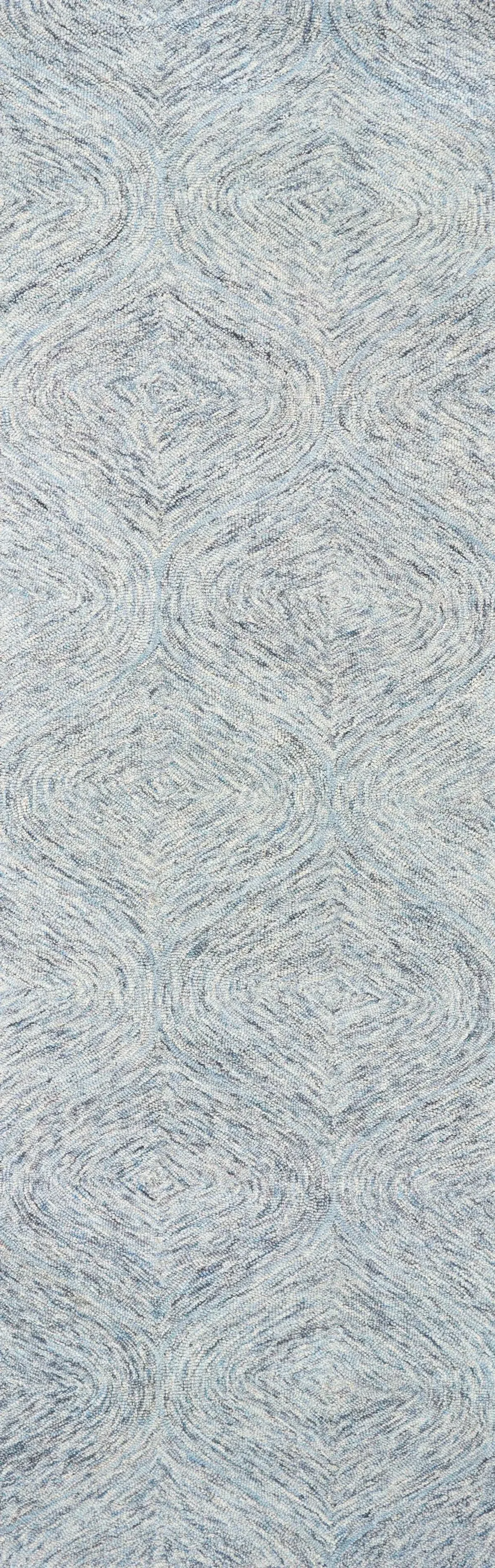 Brindleton Blue Tweed Wool 2'6" x 8' Runner Rug