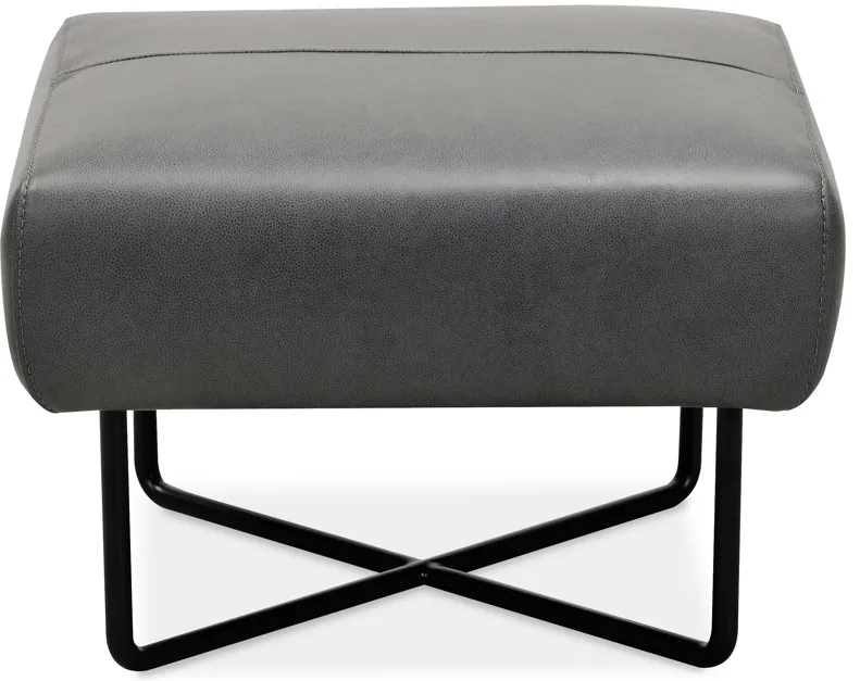 Efron Ottoman w/ Black Metal Base