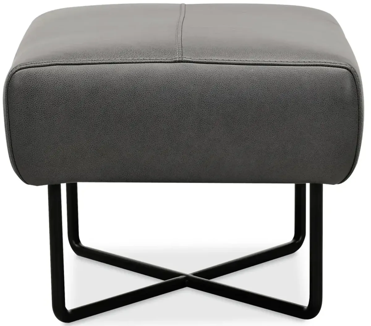 Efron Ottoman w/ Black Metal Base