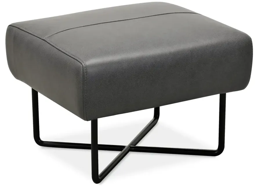 Efron Ottoman w/ Black Metal Base