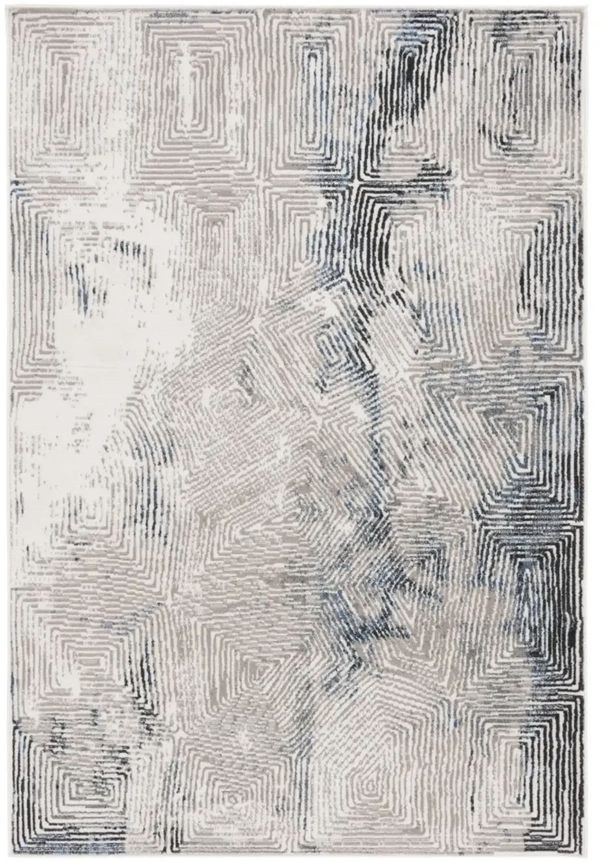 PYRAMID 249 IVORY GREY  8' x 10' Large Rectangle Rug