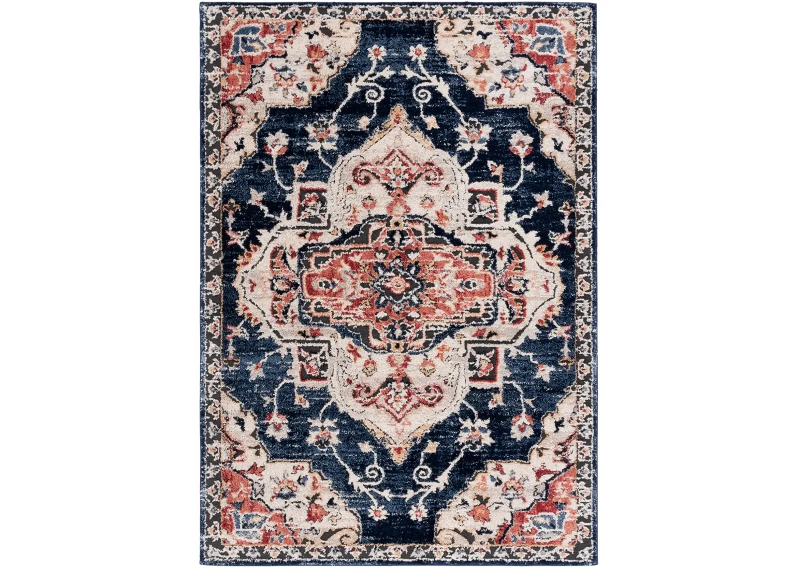 LUNA 111 NAVY  9' x 12' Large Rectangle Rug