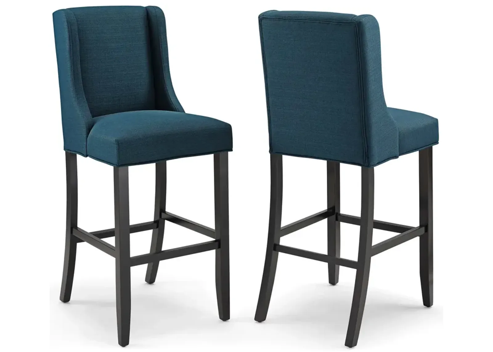 Baron Bar Stool Upholstered Fabric Set of 2