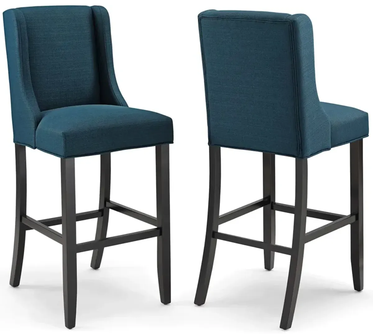 Baron Bar Stool Upholstered Fabric Set of 2