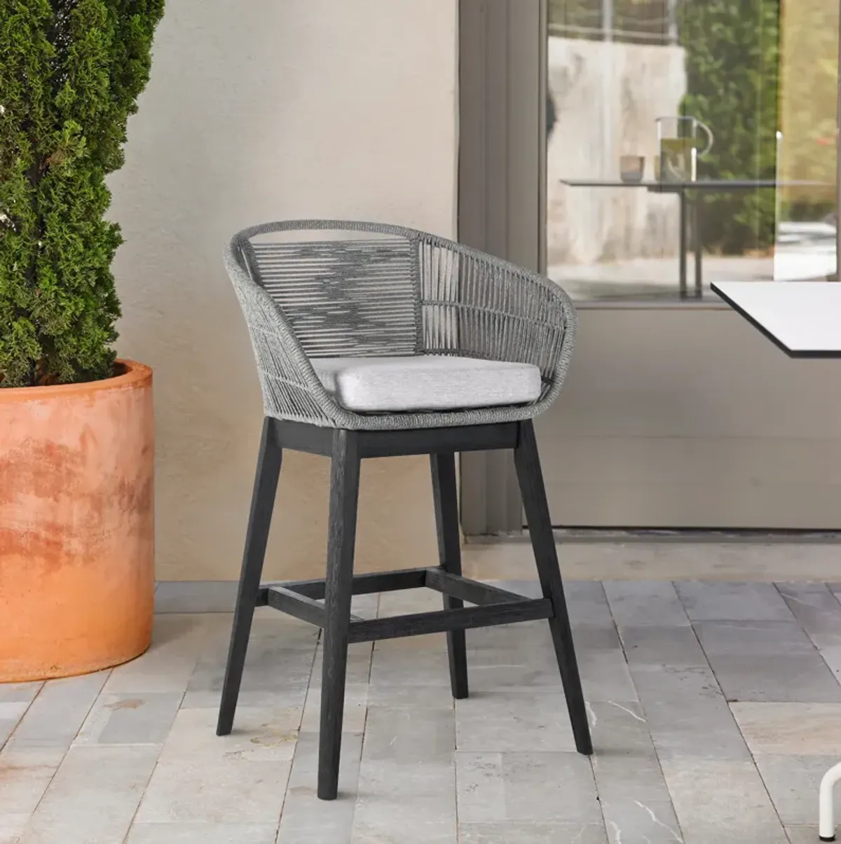 TTutti Frutti Black Indoor/Outdoor Counter Stool 