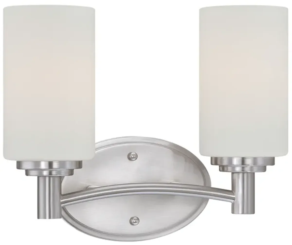 Pittman 12" Wide 2-Light Vanity Light - Brushed Nickel