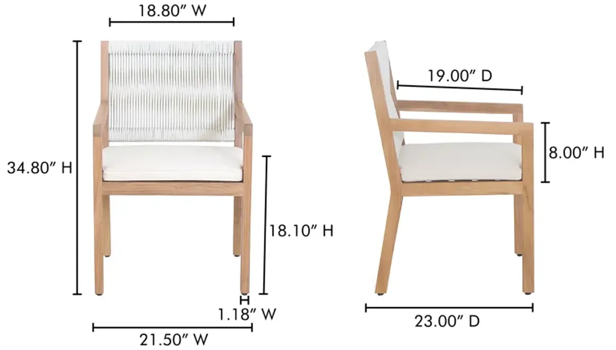 Luce Outdoor Dining Chair Natural