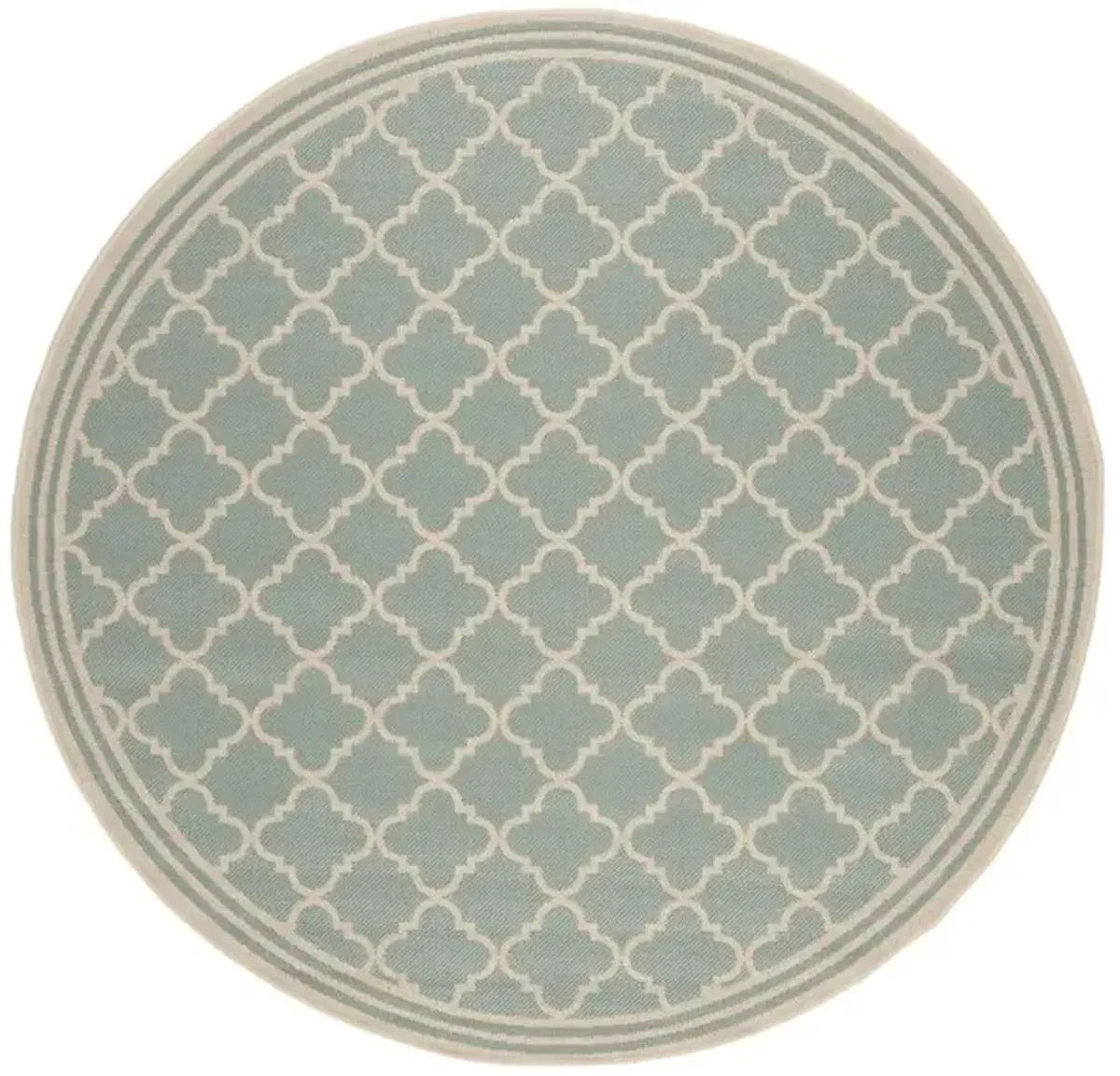 LINDEN 121 Collection LND121K-6R Aqua / Cream 6'-7" X 6'-7" Round