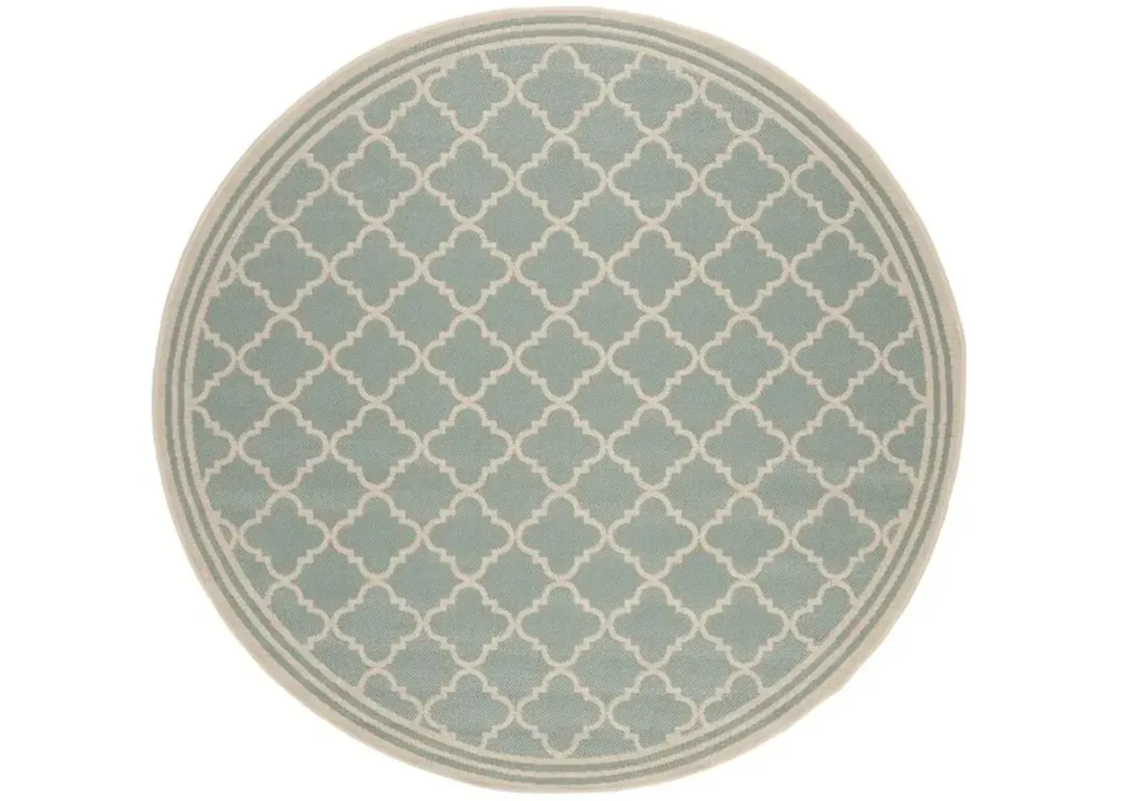 LINDEN 121 Collection LND121K-6R Aqua / Cream 6'-7" X 6'-7" Round