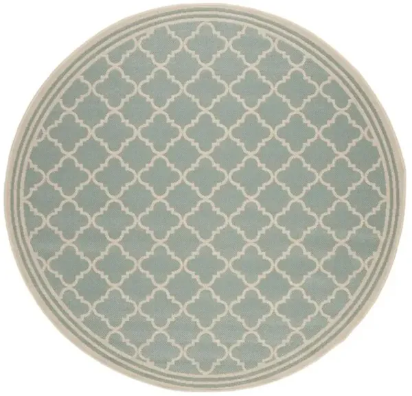 LINDEN 121 Collection LND121K-6R Aqua / Cream 6'-7" X 6'-7" Round
