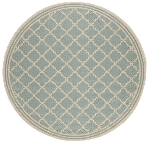 LINDEN 121 Collection LND121K-6R Aqua / Cream 6'-7" X 6'-7" Round