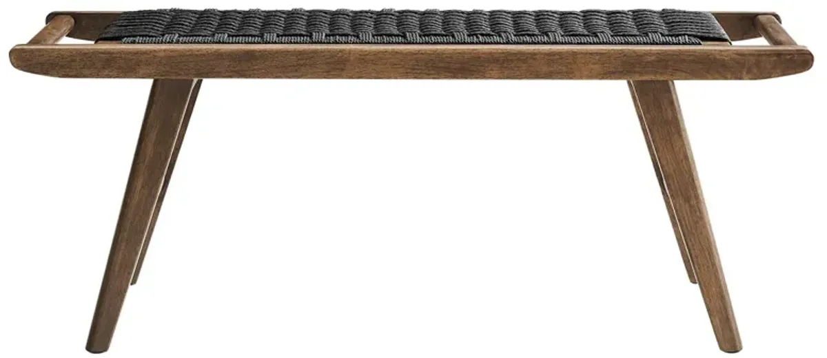 Saoirse 47" Wove Rope Wood Bench