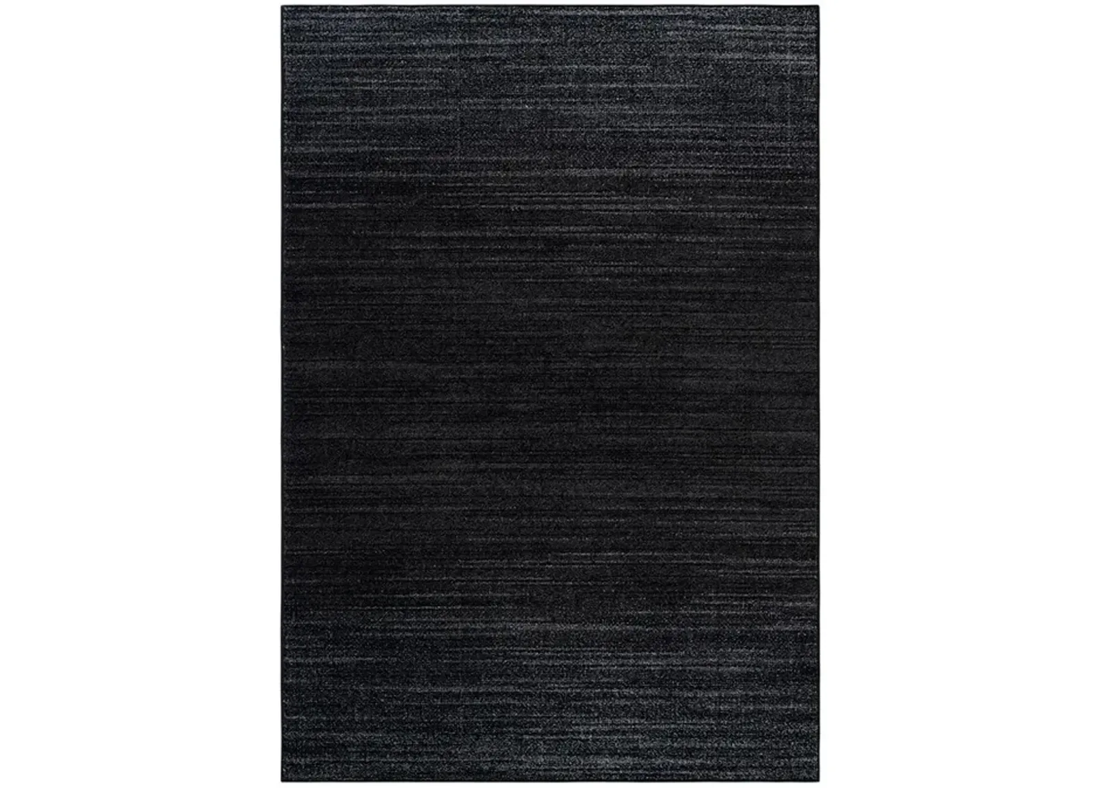 ADIRONDACK Contemporary Black / Grey 6' X 6' Square Powerloomed Rug