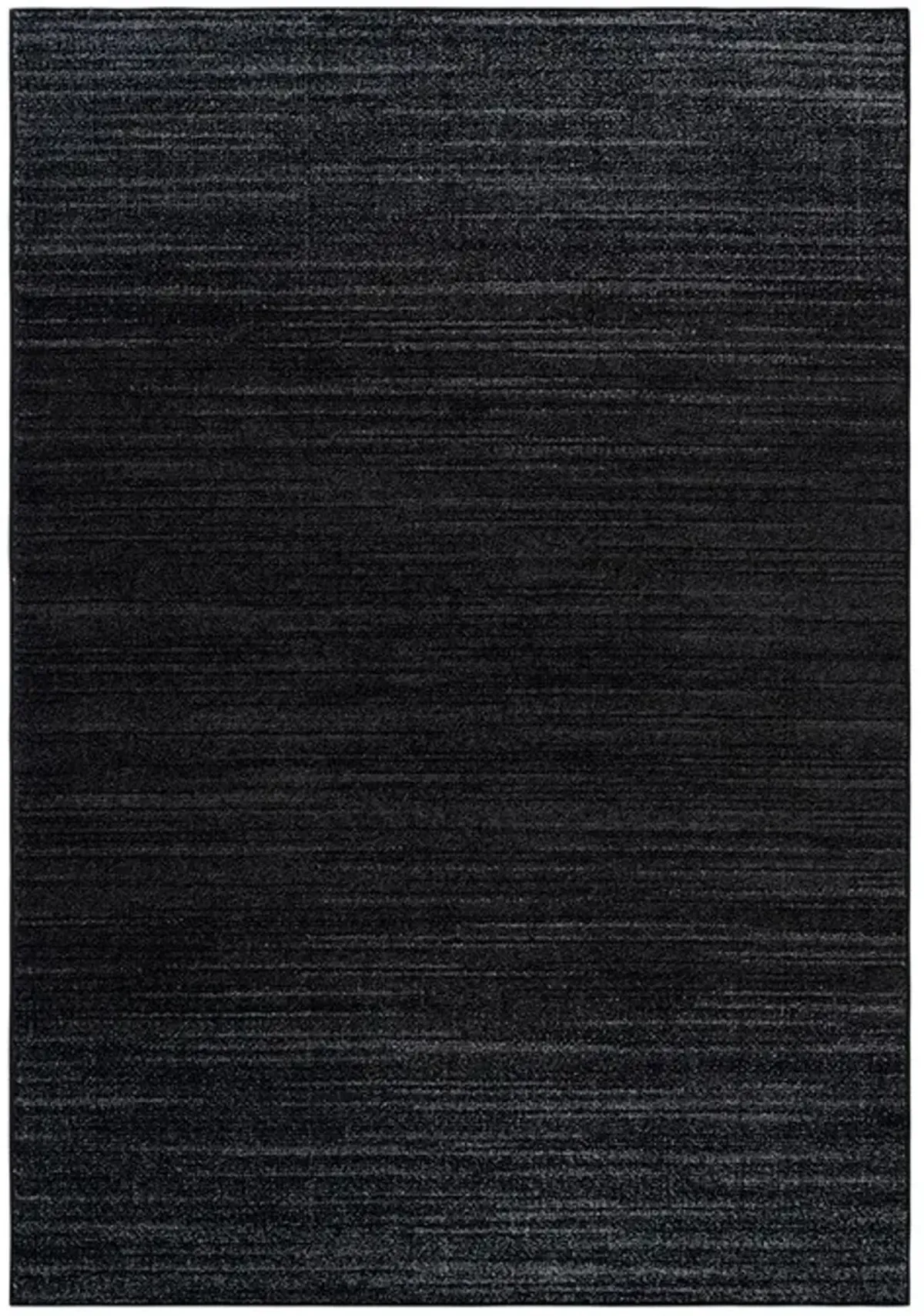 ADIRONDACK Contemporary Black / Grey 6' X 6' Square Powerloomed Rug