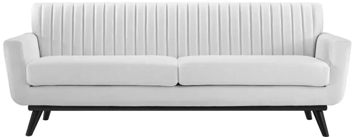 Engage Channel Tufted Fabric Sofa