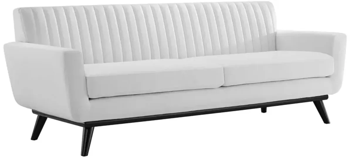 Engage Channel Tufted Fabric Sofa