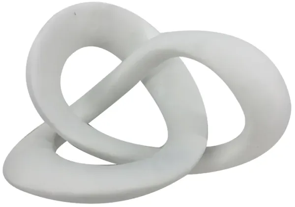 10" Sculptured Knot, White