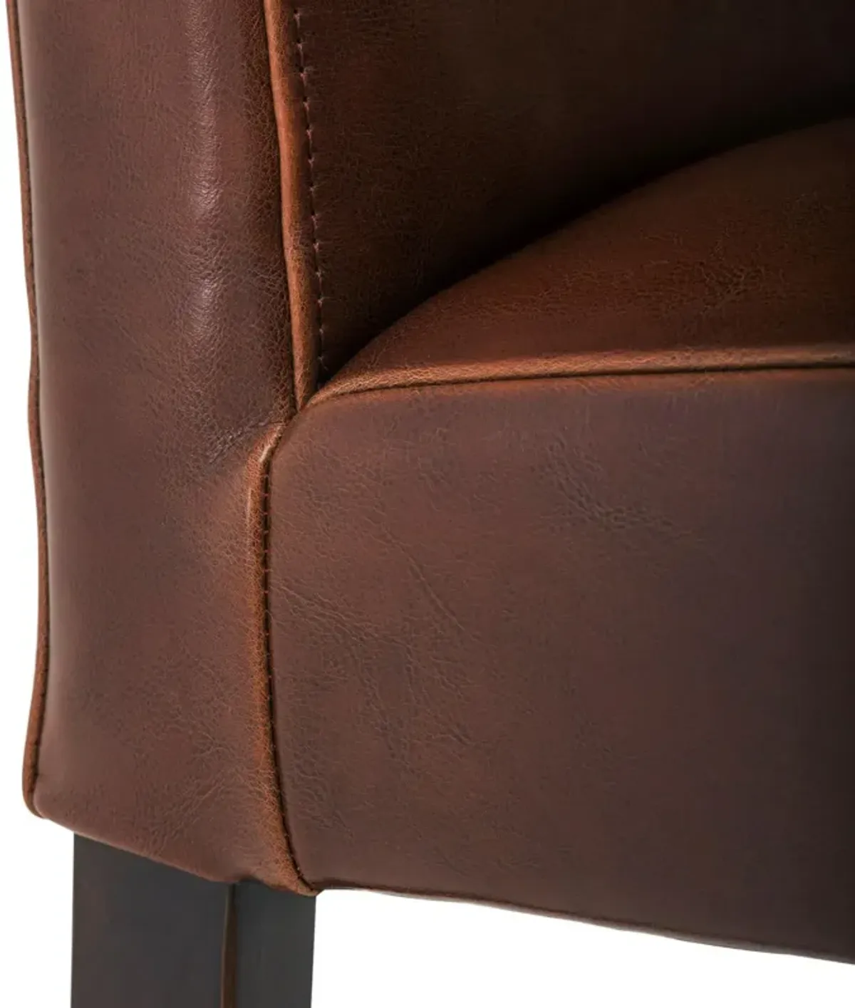 Hartford Leather Dining Side Chair, Cognac (Set of 2)