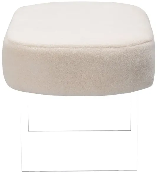 Warren Faux Sheepskin Ottoman