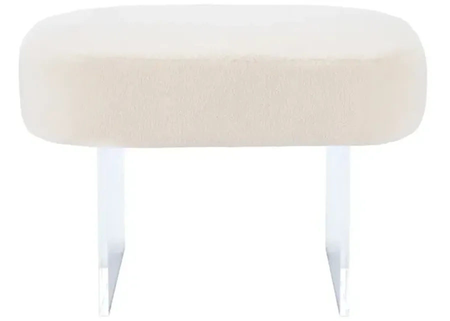 Warren Faux Sheepskin Ottoman