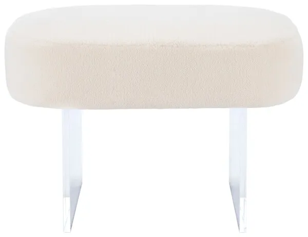 Warren Faux Sheepskin Ottoman