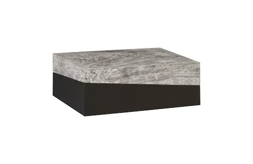 geometry coffee table, gray stone