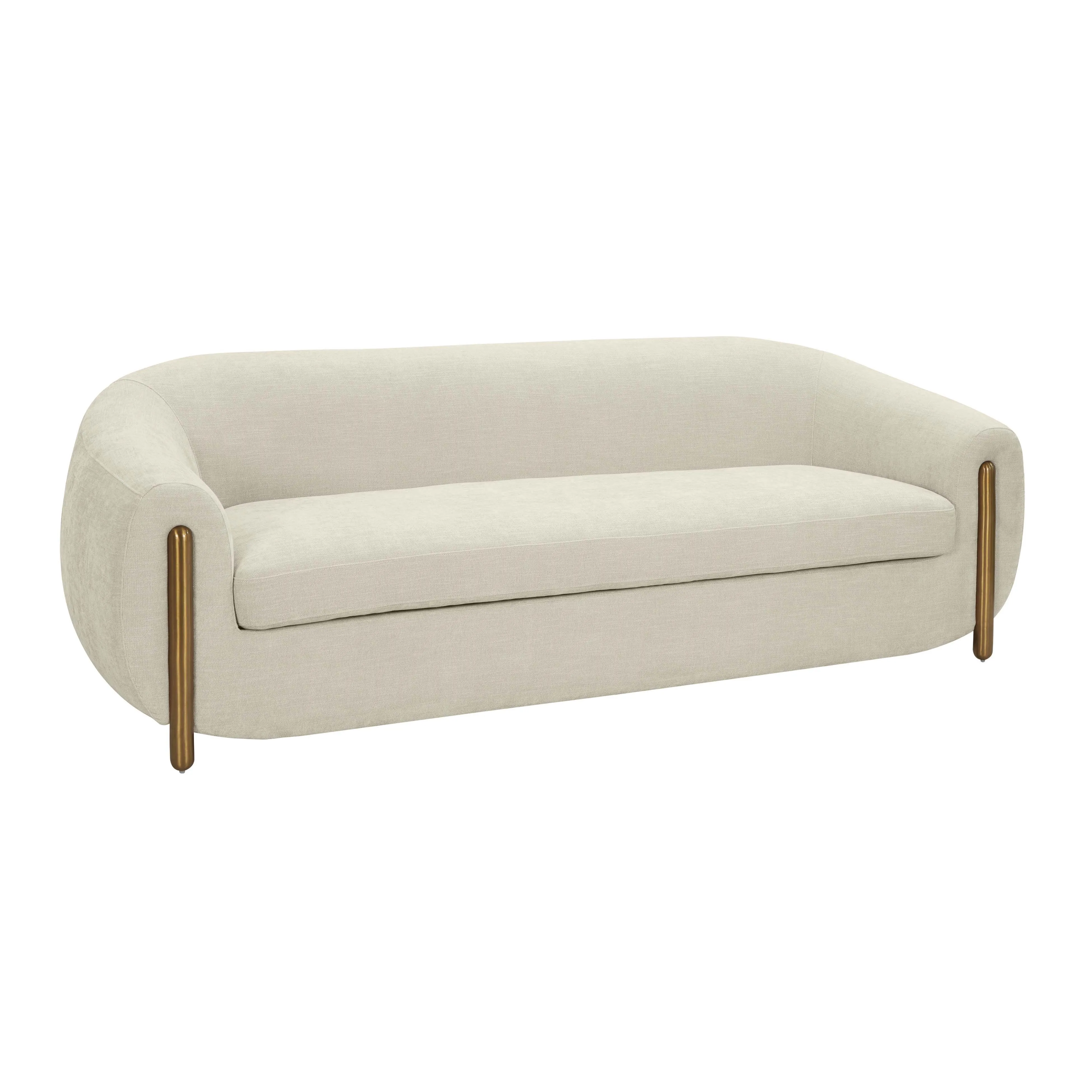 Lina Cream Chenille Textured Sofa