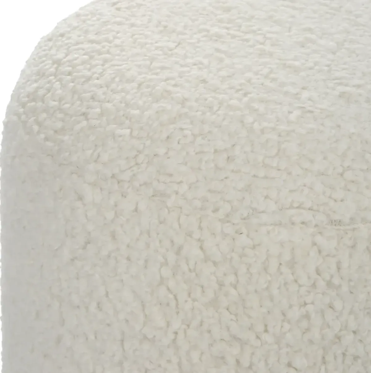 Arles White Shearling Ottoman