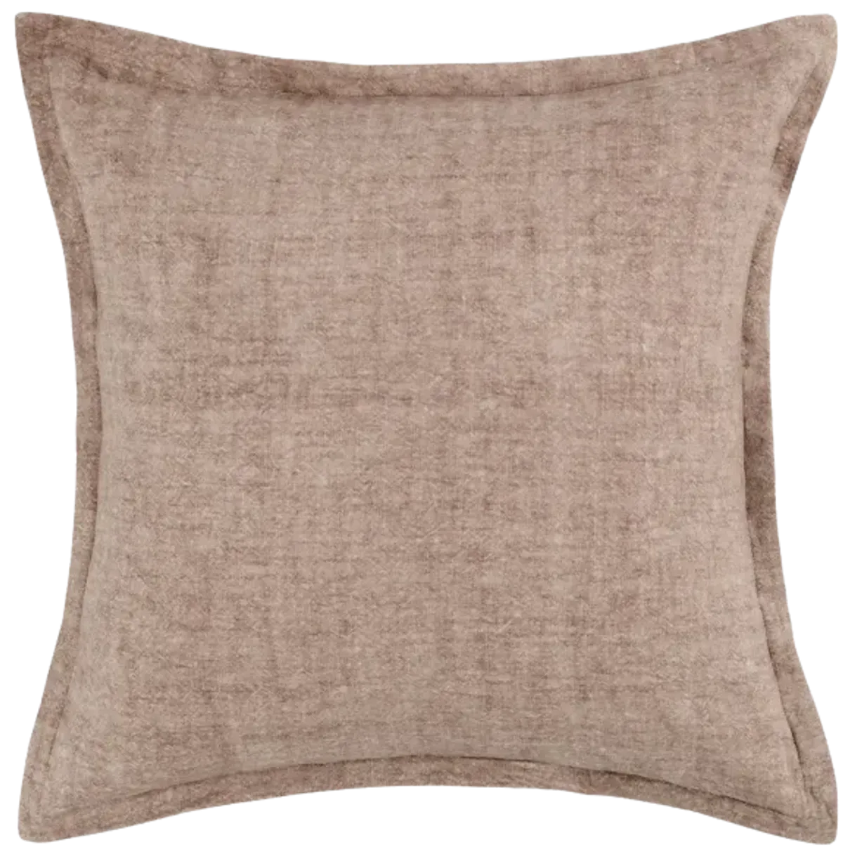 Amy 100% Linen 22" Square Throw Pillow India Pennty Brown