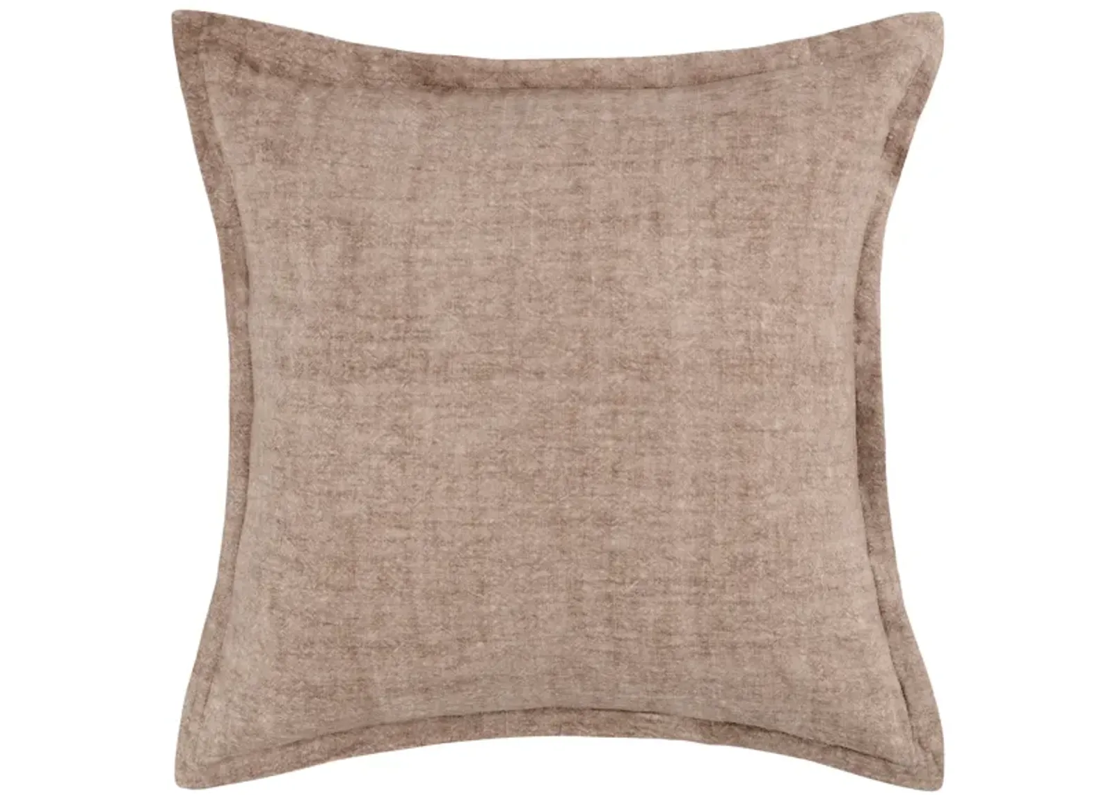 Amy 100% Linen 22" Square Throw Pillow India Pennty Brown