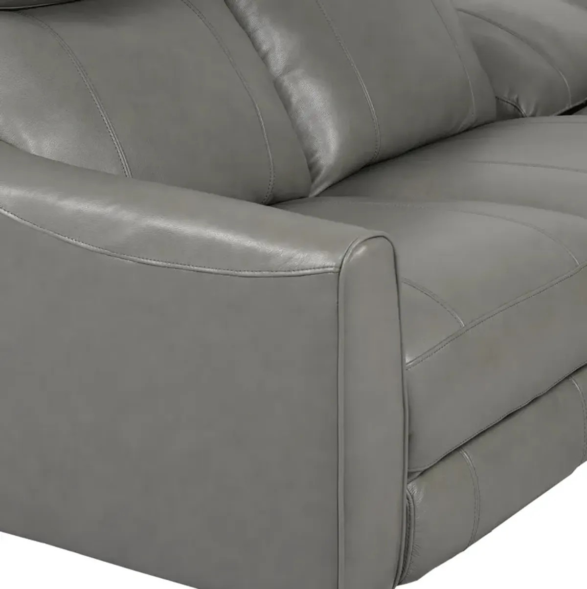 Milos 83" Zero Gravity Power Reclining Sofa in Light Gray Leather