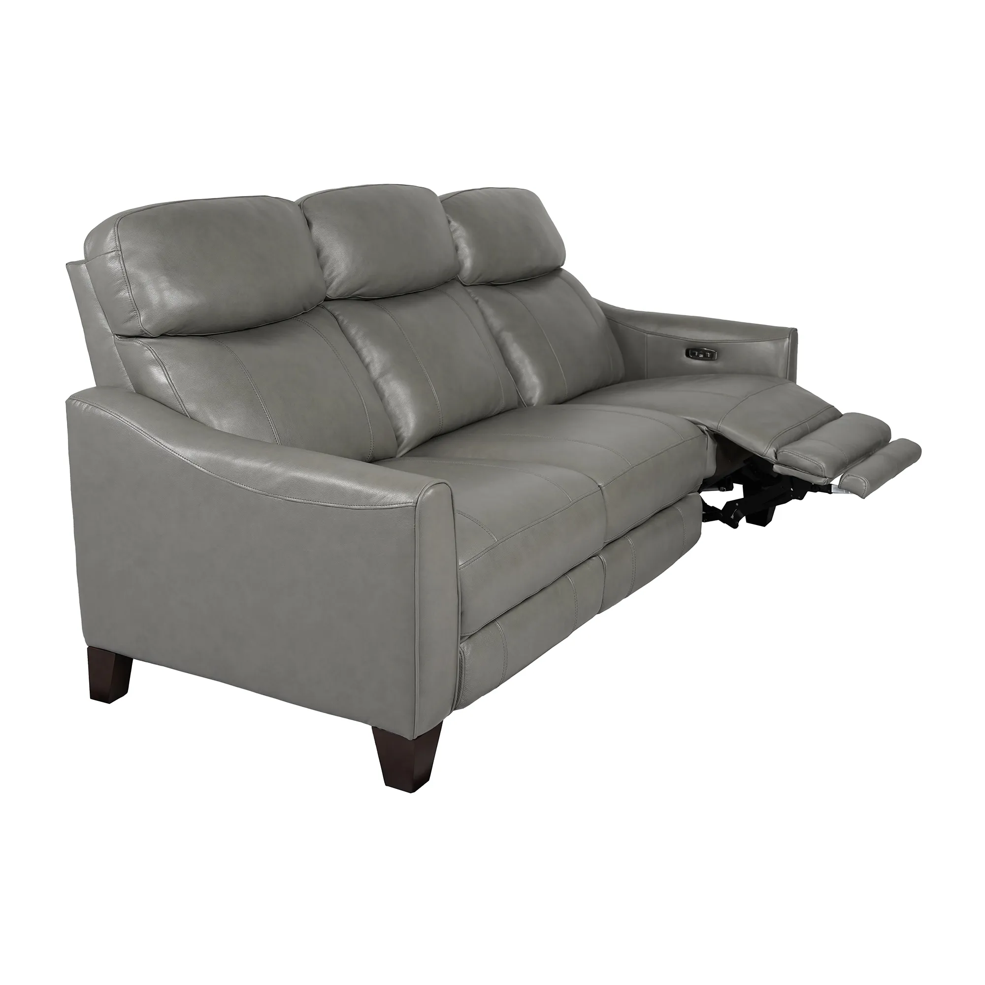 Milos 83" Zero Gravity Power Reclining Sofa in Light Gray Leather