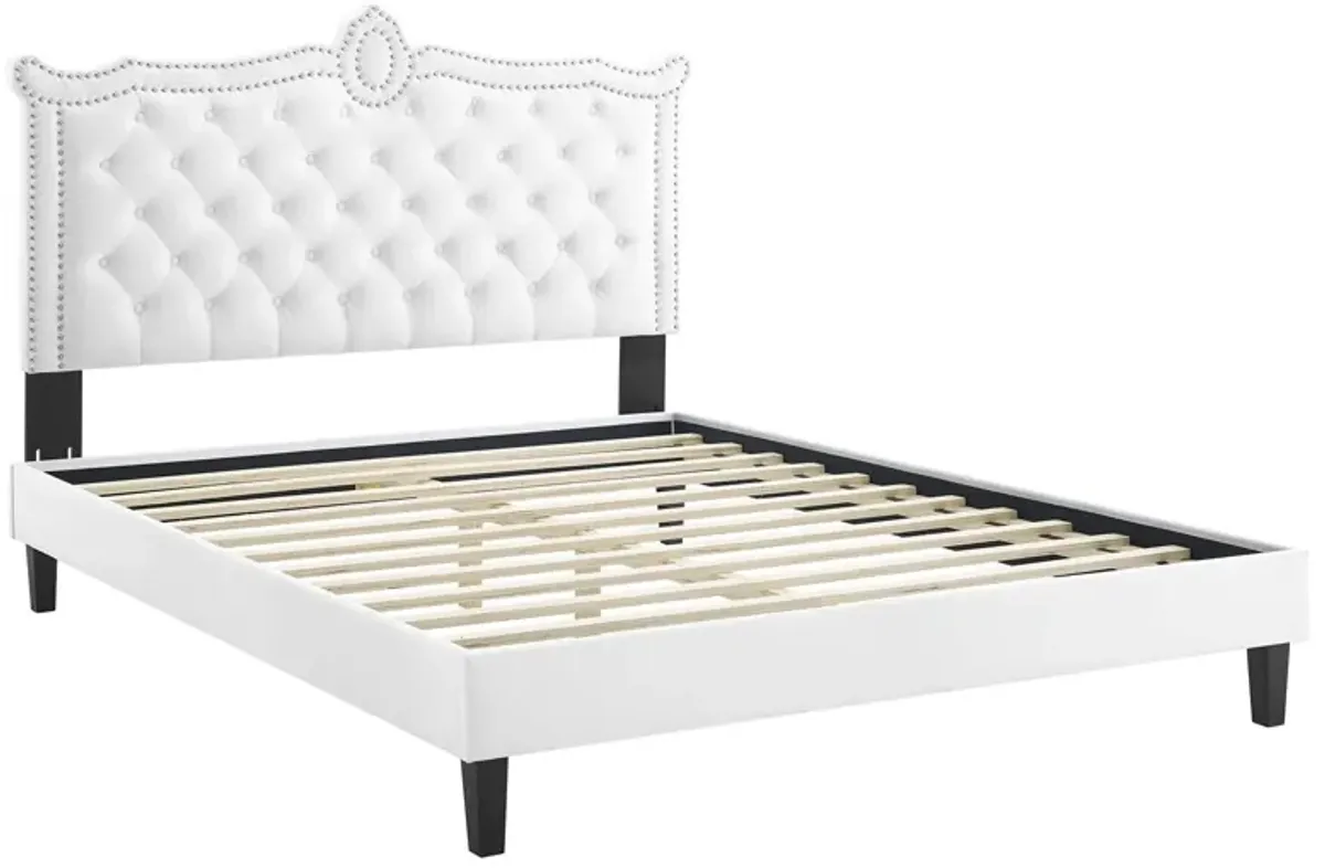 Clara Performance Velvet Queen Platform Bed