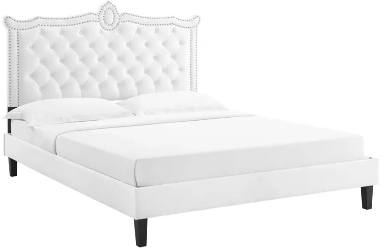 Clara Performance Velvet Queen Platform Bed