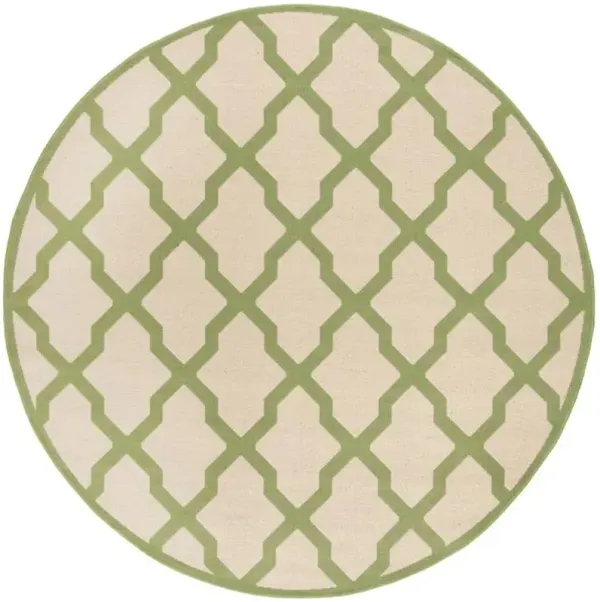 LINDEN 122 Collection LND122V-6R Cream / Olive 6'-7" X 6'-7" Round